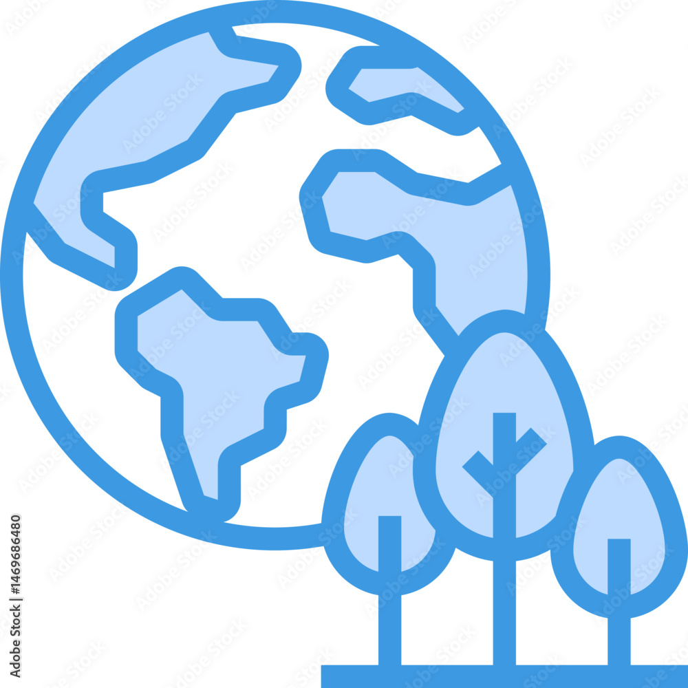 green earth illustration on a white background green earth illustration on a white background