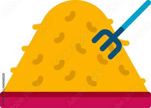 haystack illustration on a white background     