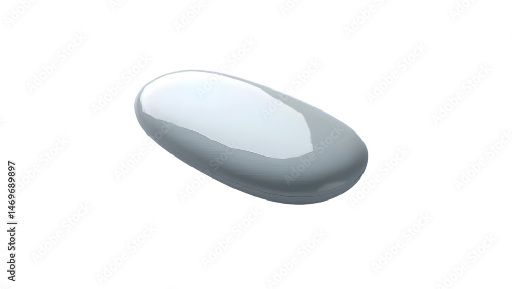 White Capsule on Transparent Background White Capsule on Transparent Background