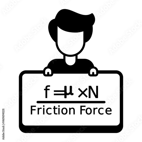 Friction Force Formula Icon