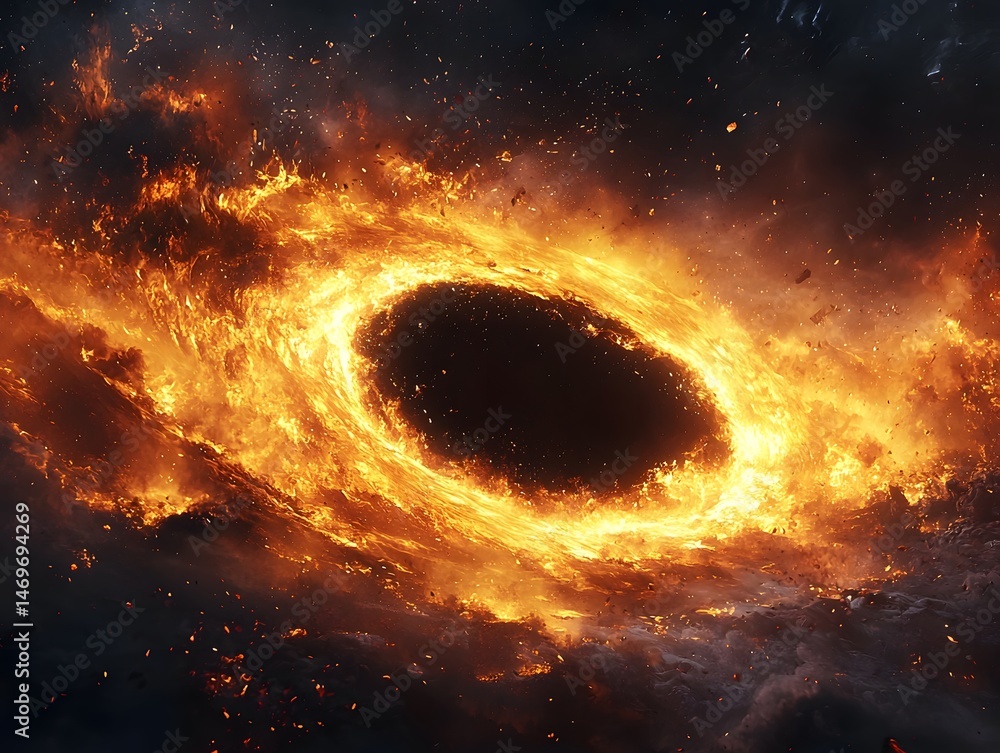 A massive black hole tearing apart the sky