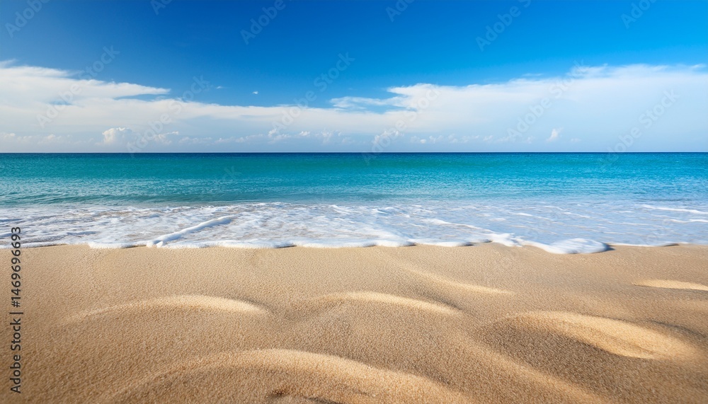 Fototapeta premium close up sand beach with blue sky