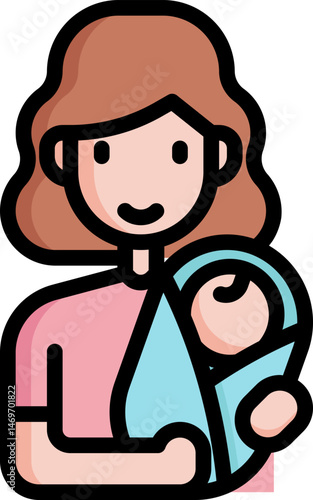 mom illustration on a white background    