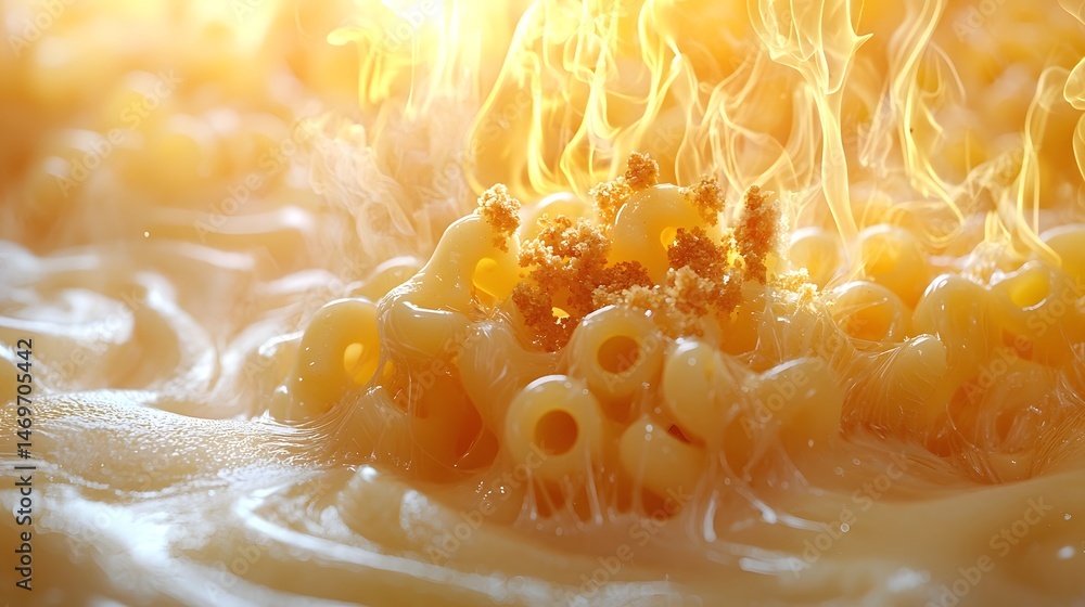 Bubbling and cheese with crispy breadcrumb topping