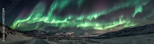 The Northern lights dance across the Arctic sky