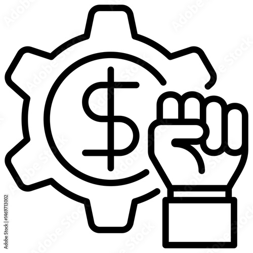 Economic Reform Outline Icon
