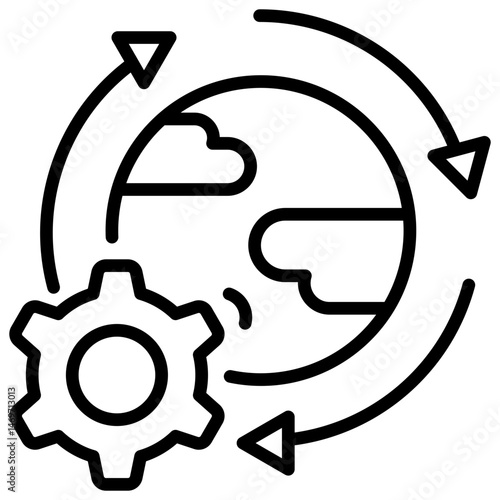 Globalization Outline Icon