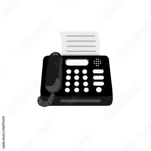 office fax machine icon vector on white background