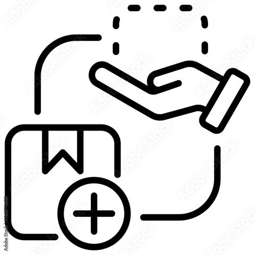 Supply And Demand Outline Icon