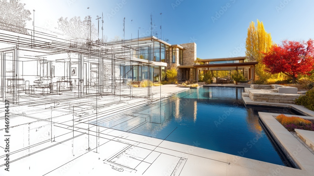 House becomes a reality, the architectural design and a new building are built