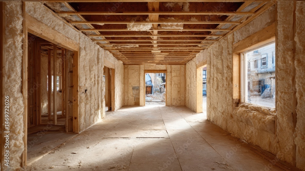 Insulation of walls with PUR foam during the construction of a frame house