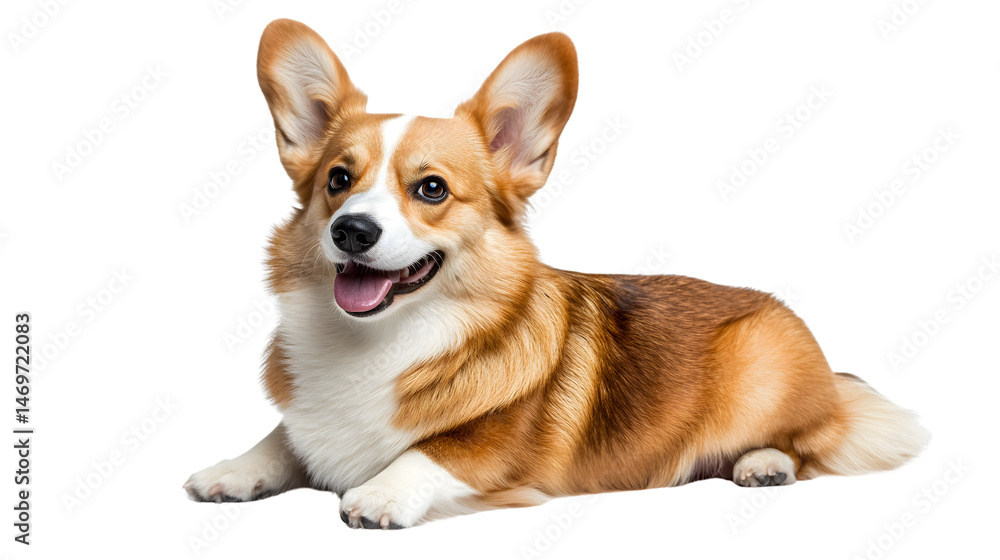 Welsh Corgi Dog Sitting Isolated on Transparent Background - Professional Pet Photography Welsh Corgi Dog Sitting Isolated on Transparent Background - Professional Pet Photography