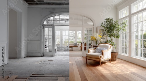 Comprehensive renovation of an old house and restoration of its former splendor, before and after
