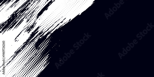 Dots halftone white \u0026 blue color pattern gradient grunge texture background.Eps 10