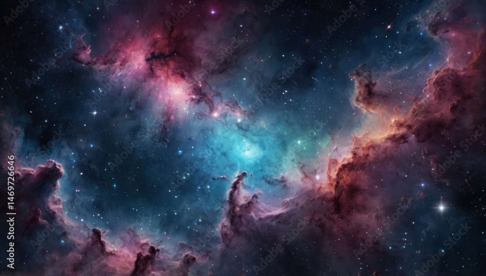 Deep Space Galaxy with Stars and Nebula Colors Deep Space Galaxy with Stars and Nebula Colors