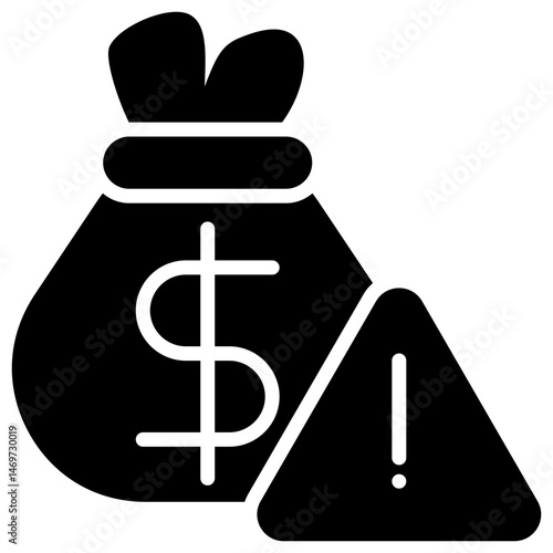 Budget Deficit Glyph Icon