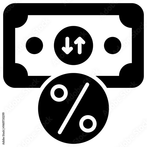 Inflation Rate Glyph Icon