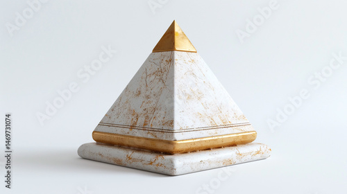 A Hedjet, the white crown of Upper Egypt, characterized by its tall, conical shape, representing the pharaoh's dominion over Upper Egypt, isolated on white.