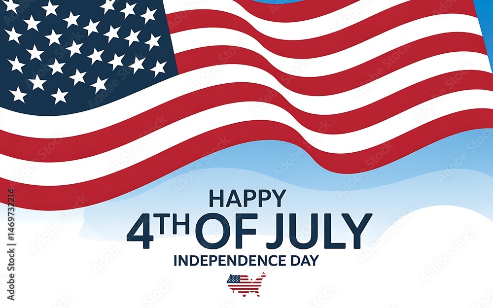 Vibrant American flag design celebrates Independence Day. Vibrant American flag design celebrates Independence Day.