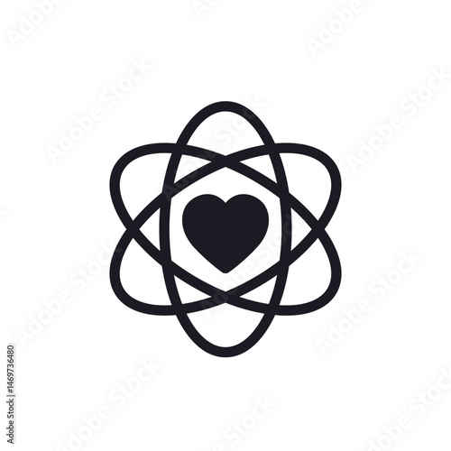 core values icon, pictogram on white