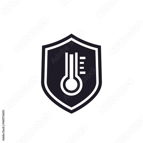 overheat protection icon with a shield