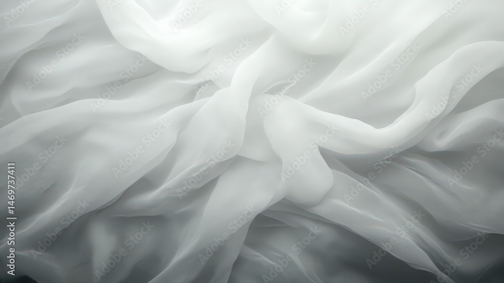 Obraz premium Soft White Fabric Drape Detail