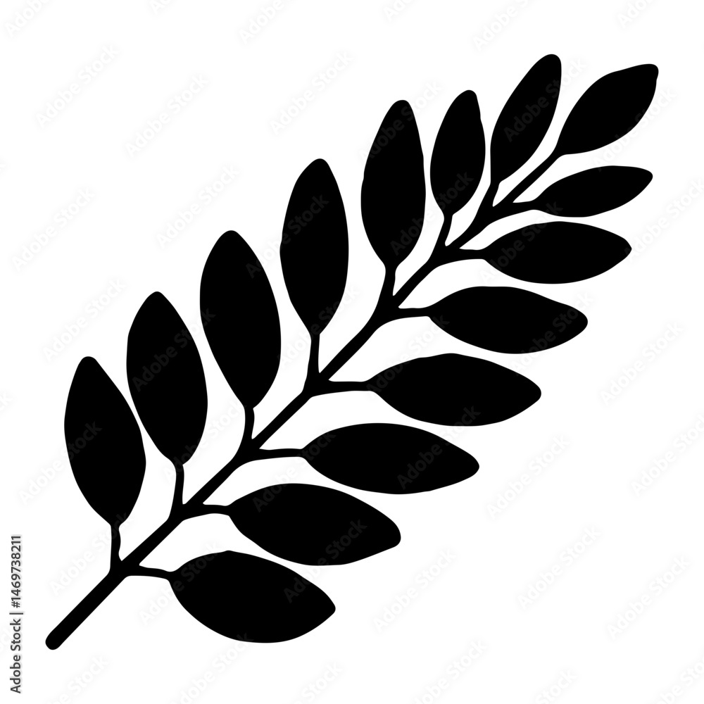 Silhouette Leaf Illustration Set Silhouette Leaf Illustration Set