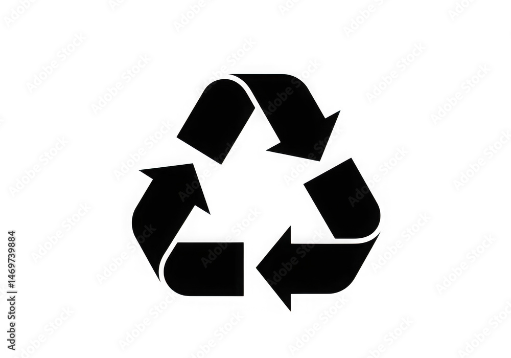 Obraz premium Recycle symbol with arrows isolated on white background