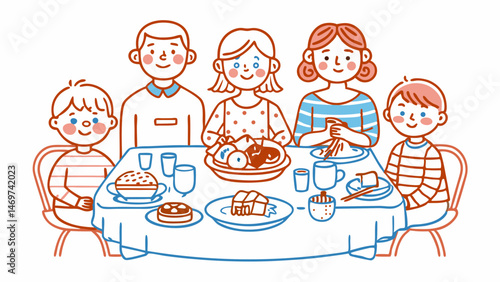 Happy family - mom, dad and kids spending time together. Smiles, hugs, warm atmosphere. Ideal for the topics of parenthood, childhood and family values.