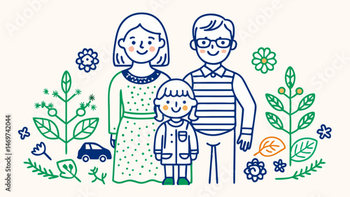 Happy family - mom, dad and kids spending time together. Smiles, hugs, warm atmosphere. Ideal for the topics of parenthood, childhood and family values.