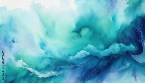 Blue and green tie dye background