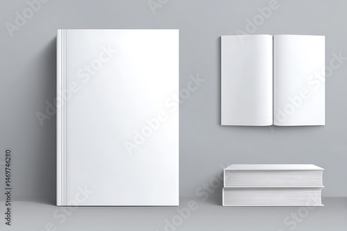 Wallpaper Mural Minimalist Book Cover Mockup with Shadow Effect Torontodigital.ca