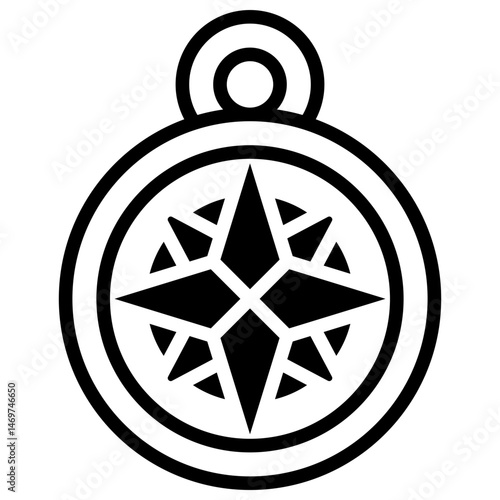 Cardinal Points outline mixed icon