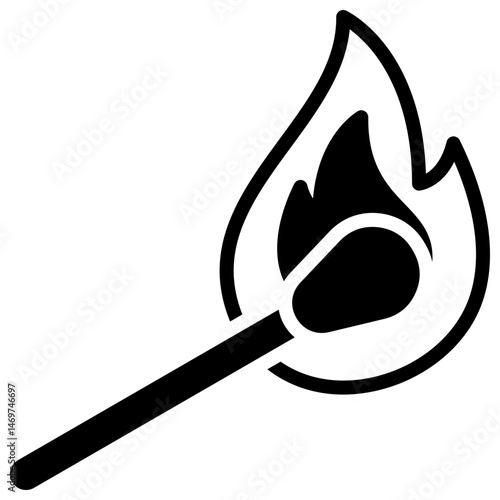 Matches outline mixed icon