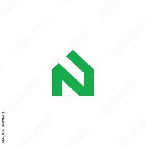 Logo design of N in vector for construction, home, real estate, building, property. Minimal awesome trendy professional logo design template on white background.