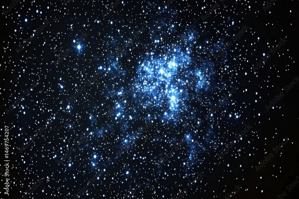 Fototapeta premium Starry night sky, celestial cluster