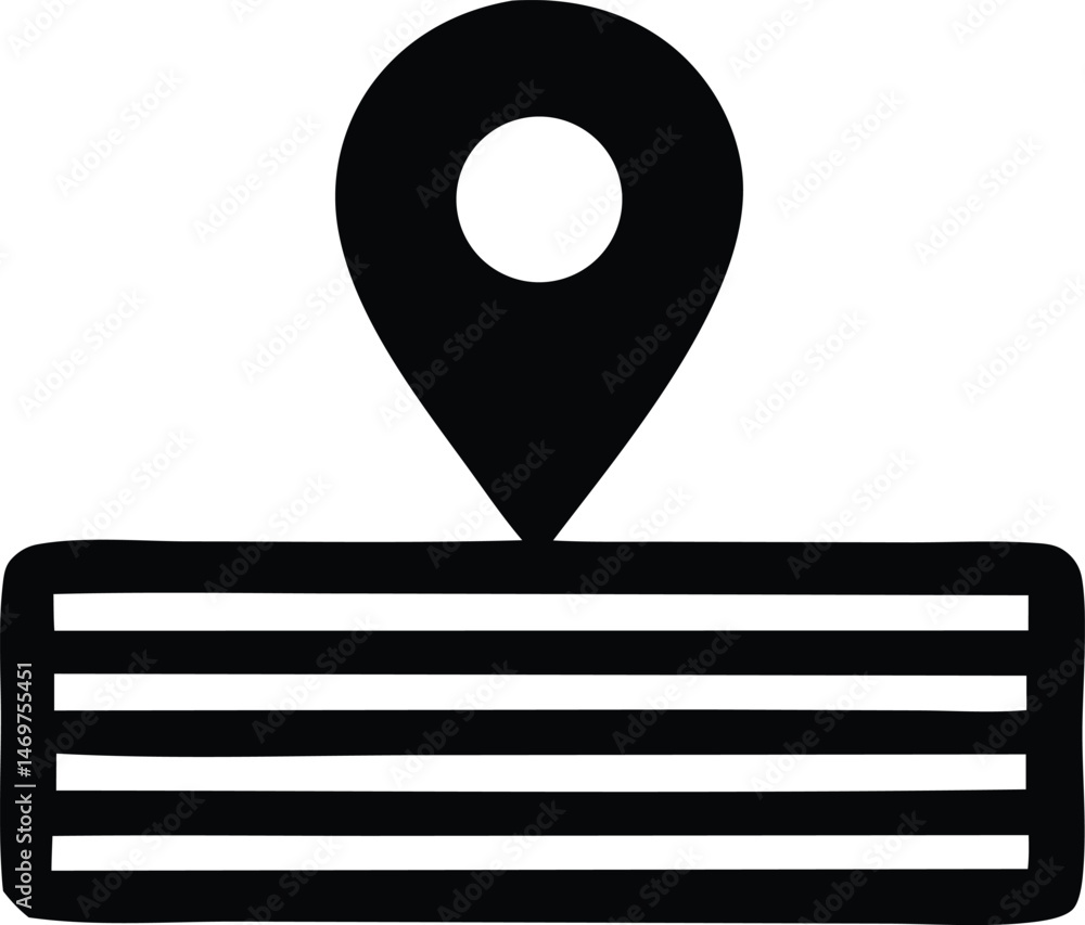 A vector illustration features a classic map pin marker icon, a recognizable symbol for GPS navigation and location on travel maps A vector illustration features a classic map pin marker icon, a recognizable symbol for GPS navigation and location on travel maps
