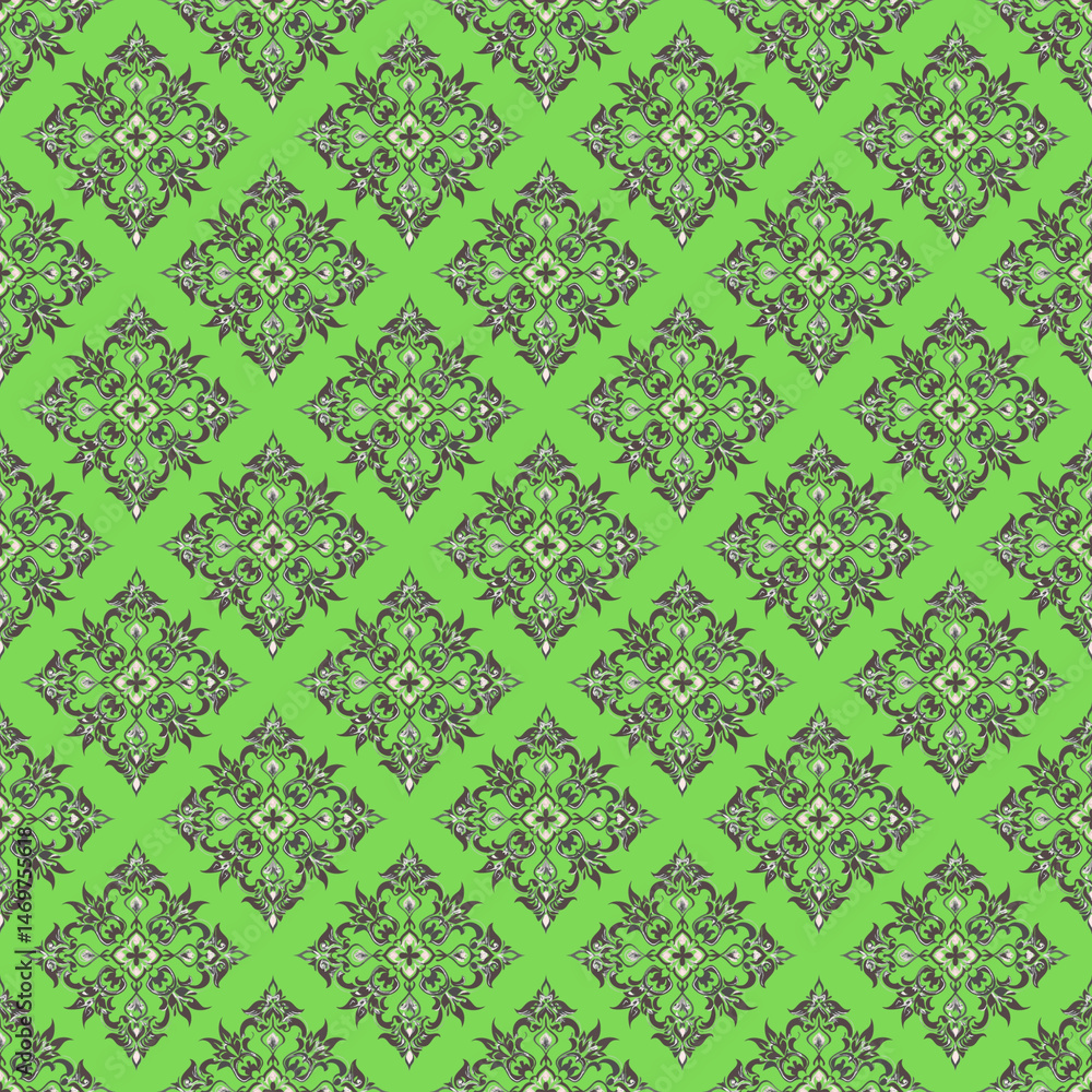 Seamless pattern with abstract floral ornament. Vector illustration for your design Seamless pattern with abstract floral ornament. Vector illustration for your design
