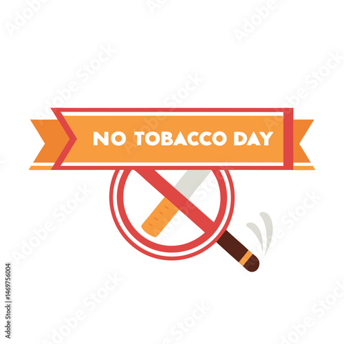 


   No tobacco day vector illustration.
