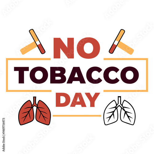 


   No tobacco day vector illustration.
