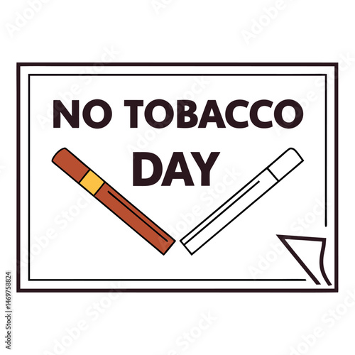 


   No tobacco day vector illustration.
