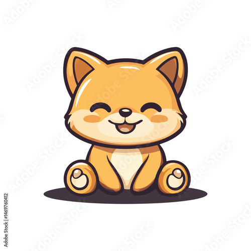 fox cartoon mascot vector design