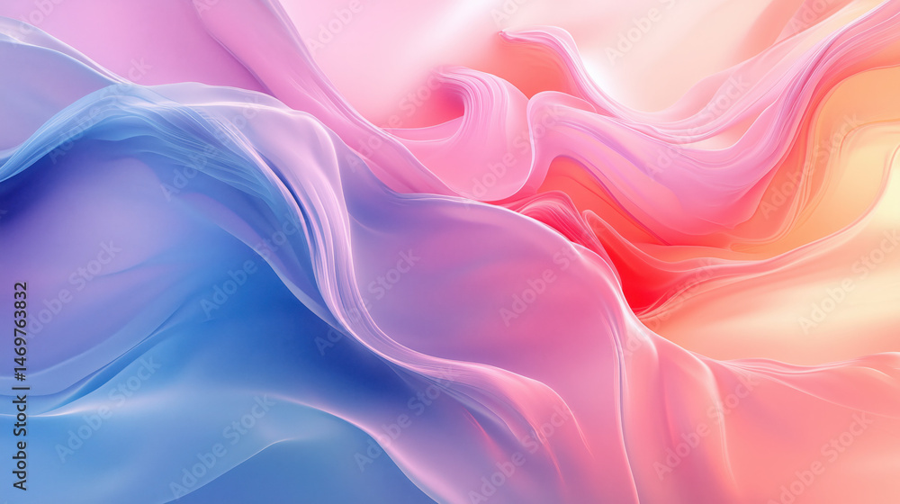 Obraz premium a softly blurred pastel gradient background, ideal for presentation templates