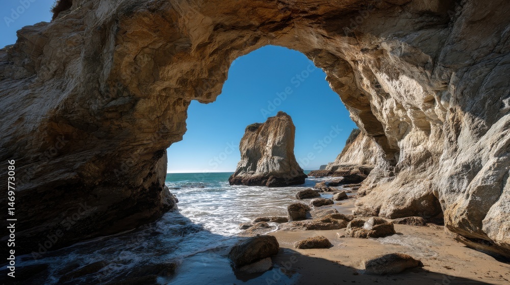 Fototapeta premium Coastal arch formations stand as nature s artwork
