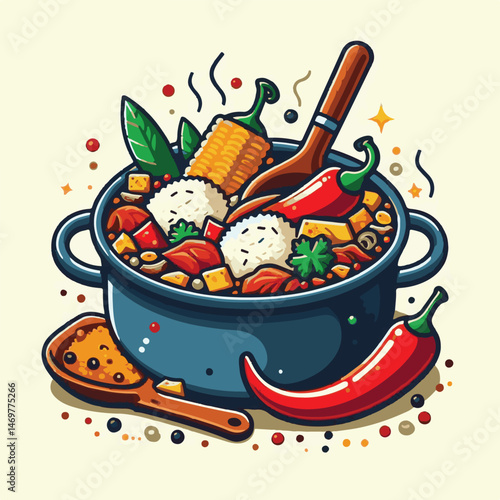 rice, jambalaya, dish, dinner, american, creole, cuisine, food, louisiana, meal, chicken, vegetable, sausage, meat, shrimp, cooked, gourmet, tomato, cajun, spanish, spicy, paella, bowl, onion, lunch, 