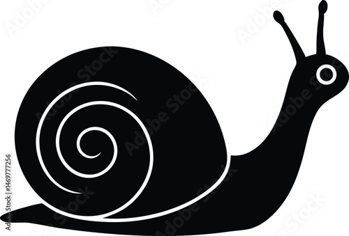 snail silhouette vector icon