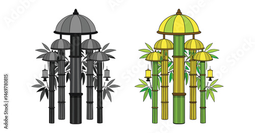 Bamboo Grove Lamps – Handcrafted Eco-Friendly Bamboo Lighting for Natural Home Ambience, bamboo lamps, bamboo table lamp, eco friendly lamps, bamboo pendant lights, sustainable lighting. 