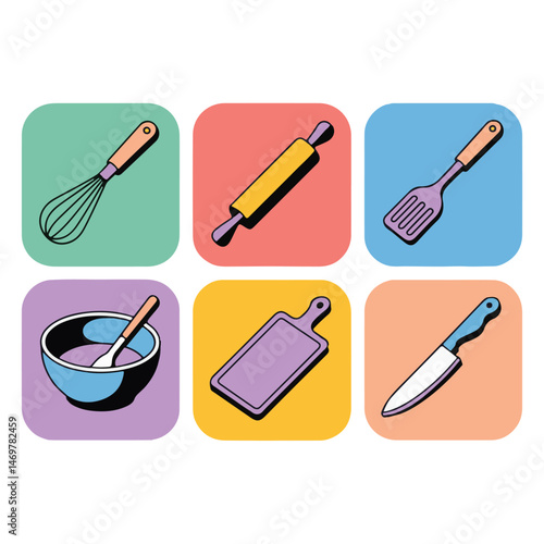 Kitchen Utensils for Cooking and Baking icons