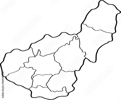 Obraz na płótnie freehand drawing of Granada city map. w salonie