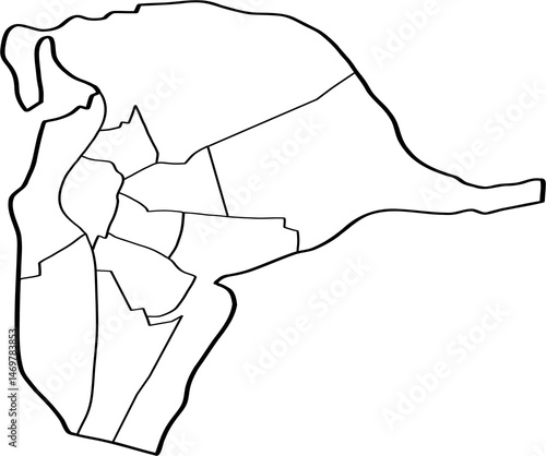 Obraz na płótnie freehand drawing of Seville city map. w salonie